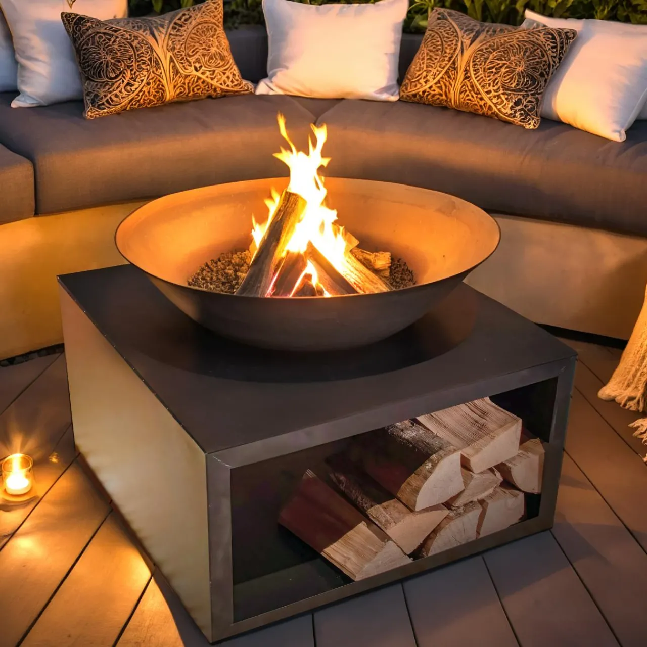 Brasero|#N/A Brasero de jardin (D75 x H58 cm) Moderna Noir