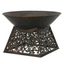 Brasero|#N/A Braséro d'extérieur (D75 x H48 cm) Veracruz Brun antique Marron