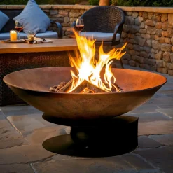 Brasero|#N/A Braséro d'extérieur (D60 x H50 cm) Flambo Brun antique Marron