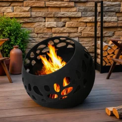 Brasero|#N/A Braséro d'extérieur rond (D50 x H45 cm) Pyra Noir