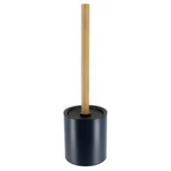Accessoire Wc|TENDANCE Brosse WC métal Purebamboo Bleu marine