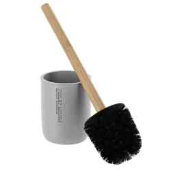 Accessoire Wc|TENDANCE Brosse WC polyrésine Purebamboo Gris clair