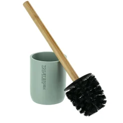 Accessoire Wc|TENDANCE Brosse WC polyrésine Purebamboo Vert Eucalyptus