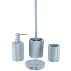 Accessoire Wc|TENDANCE Brosse WC Timeless Strié Bleu clair