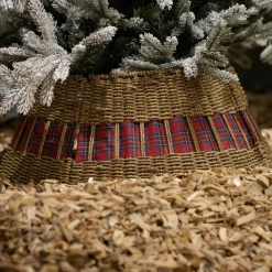 Cache Pied Sapin|KAEMINGK Cache pied de sapin (D70 cm) Tartan écossais Rouge