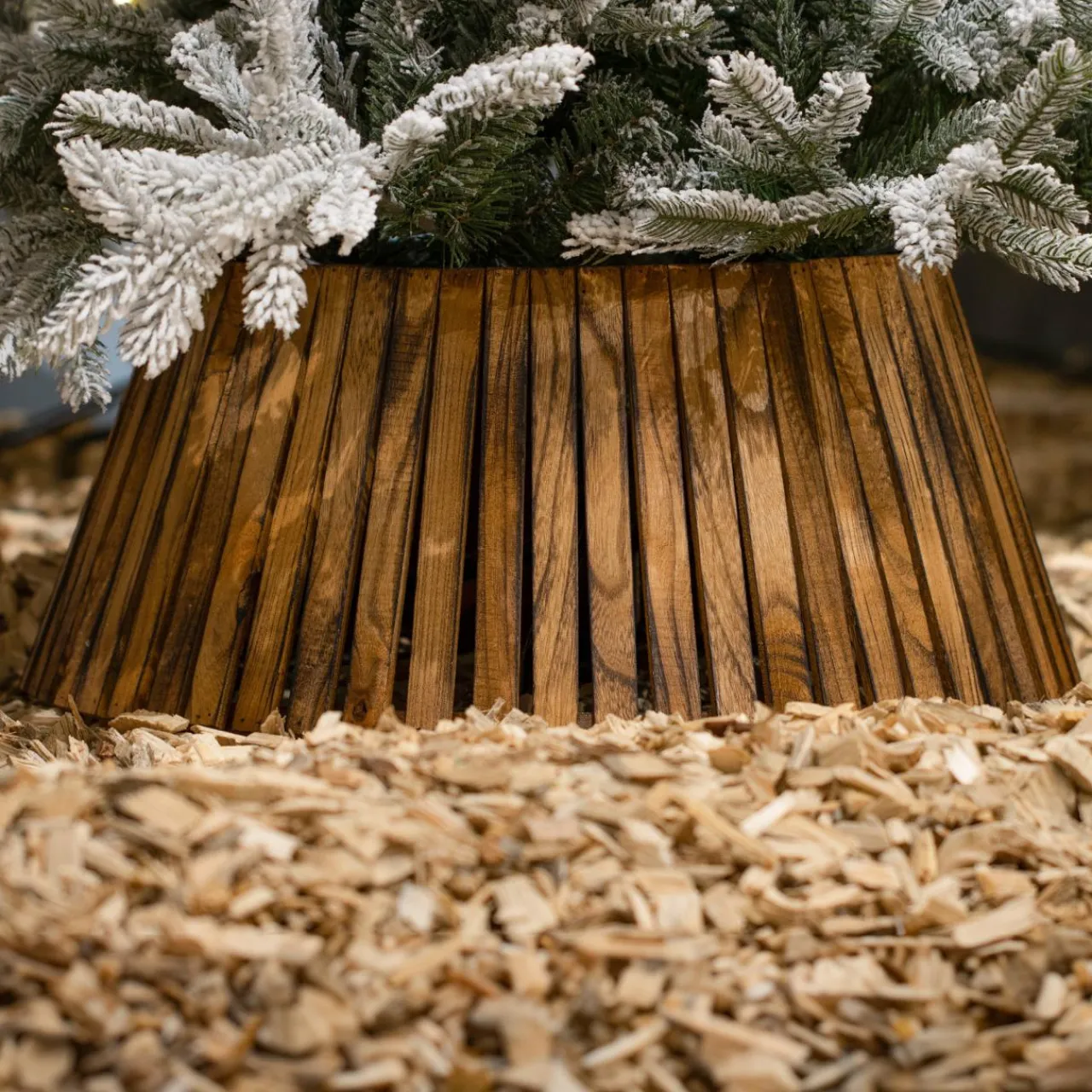 Cache Pied Sapin|EMINZA Cache pied de sapin (D57 cm) Paulownia Bois Naturel