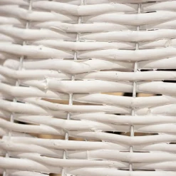 Cache Pied Sapin|EMINZA Cache pied de sapin en osier (D57 cm) Saule tressé Blanc