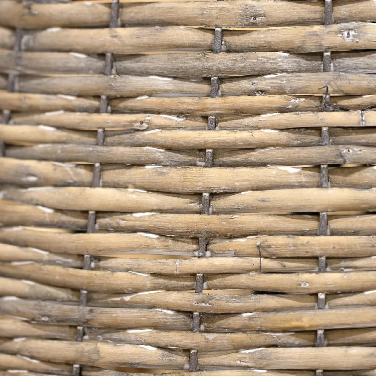 Cache Pied Sapin|EMINZA Cache pied de sapin en osier (D57 cm) Saule tressé vieilli Gris