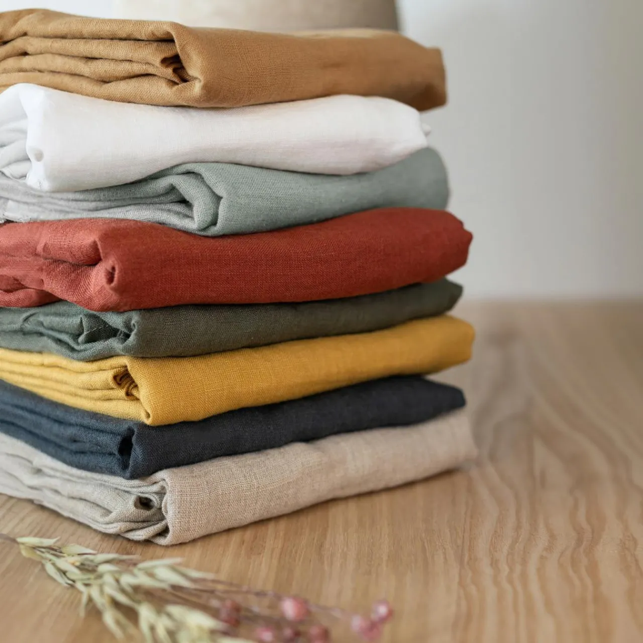 Protection De Literie|EMINZA Cache-sommier lin lavé (160 x 200 cm) Louise Beige