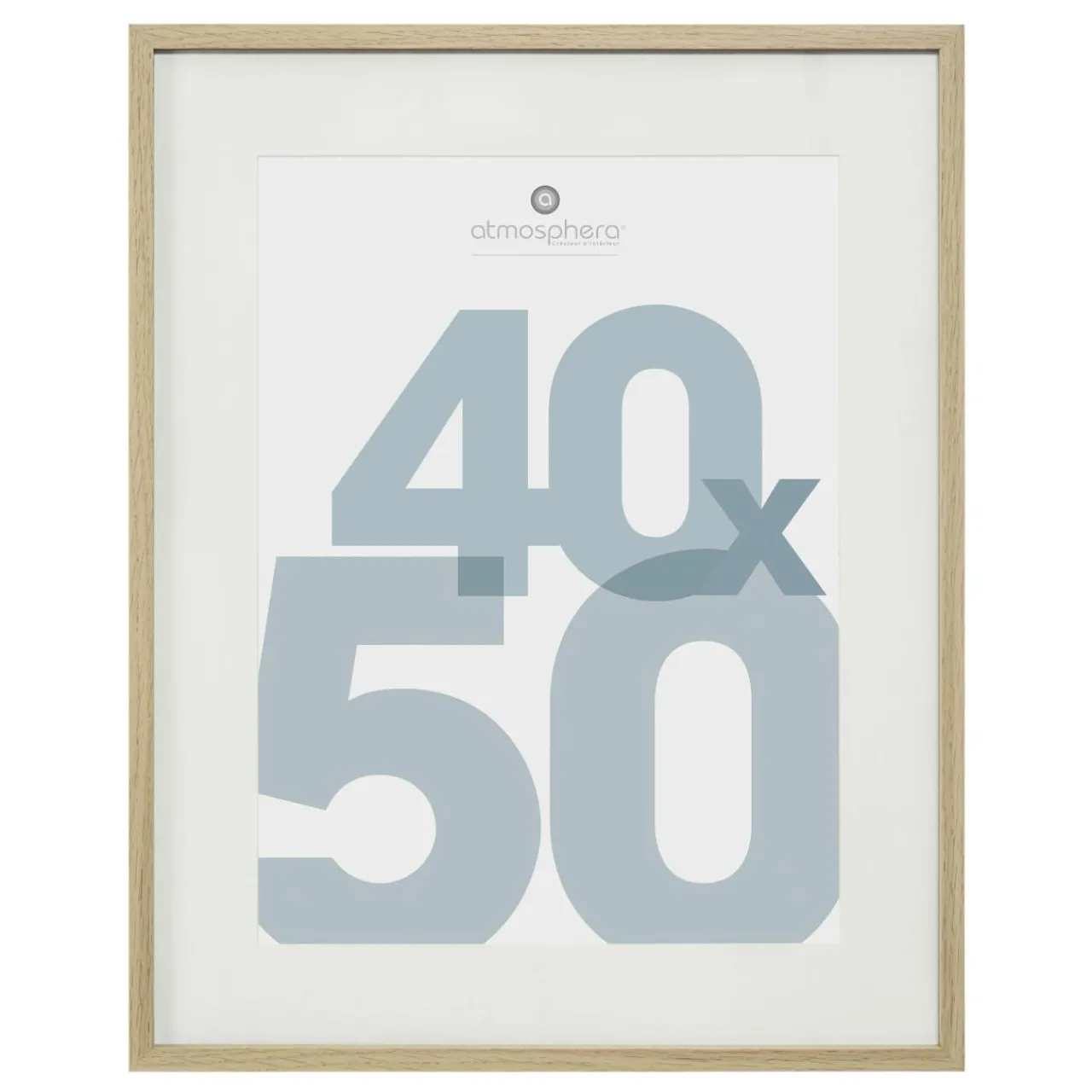 Toile, Cadre, Déco Murale|ATMOSPHERA Cadre photo (40 x 50 cm) Manu bois Naturel