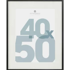 Toile, Cadre, Déco Murale|Atmosphera, cru017dateur d'intu017drieur Cadre photo bois mural (40 x 50 cm) Manu Noir