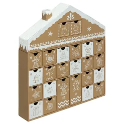 Déco Et Objet De Noël|FEERIC LIGHTS Calendrier de l'Avent à remplir Maison Pain d'épices Naturel