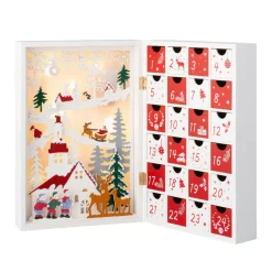Déco Et Objet De Noël|KAEMINGK Calendrier de l'Avent lumineux à remplir Paysage de Noël Enchanté Multicolore