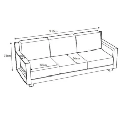 Canapé, Fauteuil Et Table Basse|MOBELLIA Canapé de jardin en aluminium 3 places Elba Gris Anthracite