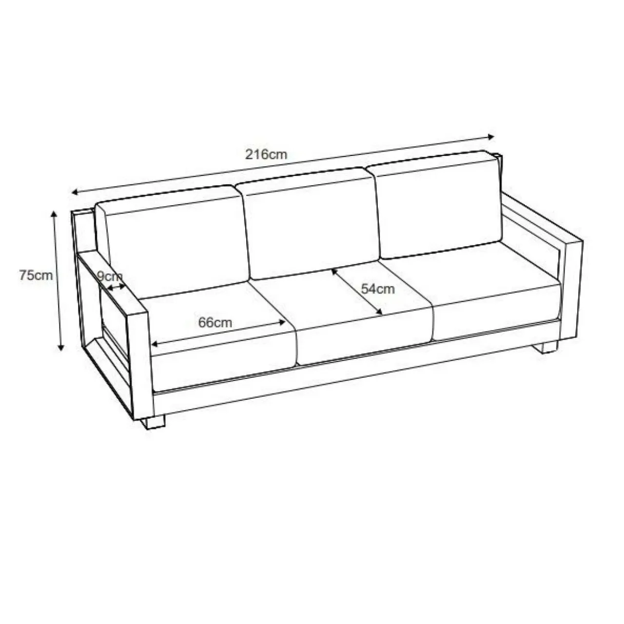 Canapé, Fauteuil Et Table Basse|MOBELLIA Canapé de jardin en aluminium 3 places Elba Blanc et gris clair Blanc - Gris Clair