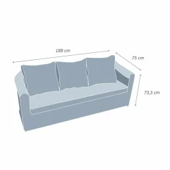 Canapé, Fauteuil Et Table Basse|MOBELLIA Canapé de jardin en résine tressée 3 places Calvi Blanc Tressé Blanc - Blanc