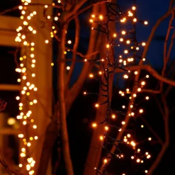 Guirlande Lumineuse|KAEMINGK Cascade lumineuse 2 m 480 LED câble noir Effet scintillant Blanc chaud Blanc Chaud - câble noir