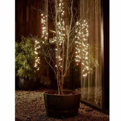 Guirlande Lumineuse|KAEMINGK Cascade lumineuse 2 m 480 LED câble noir Effet scintillant Blanc chaud Blanc Chaud - câble noir