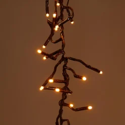 Guirlande Lumineuse|KAEMINGK Cascade lumineuse 1 m 600 Micro LED câble noir 6 descentes Blanc chaud Blanc Chaud - câble noir