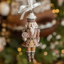 Décoration De Sapin|KAEMINGK Casse-noisette à suspendre (H10 cm) Nikolas en Pain dépices Marron