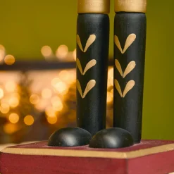 Père Noël, Animaux Et Personnage|KAEMINGK Casse-noisette en bois (H50 cm) Timothé la royauté Vert et Bordeaux