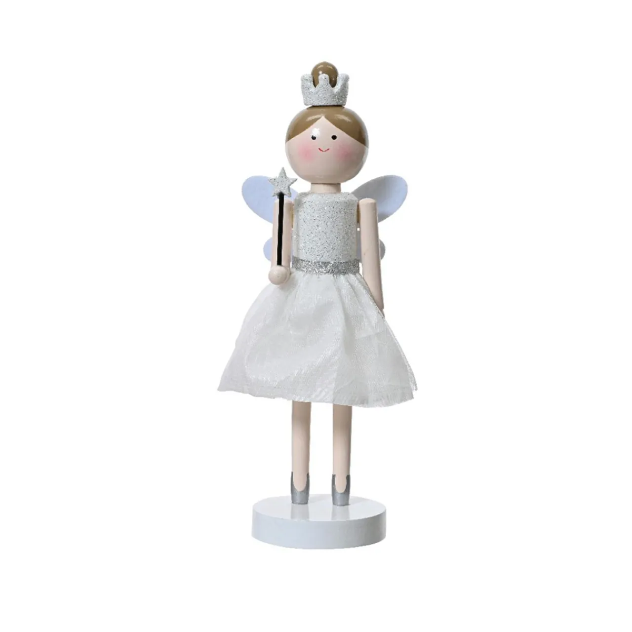 Père Noël, Animaux Et Personnage|KAEMINGK Casse-noisette en bois (H38 cm) Fée princesse he Blanc