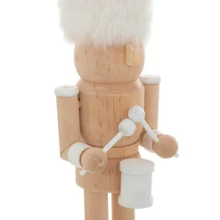 Père Noël, Animaux Et Personnage|JJA Casse-noisette en bois (H25 cm) Tambour battant Naturel