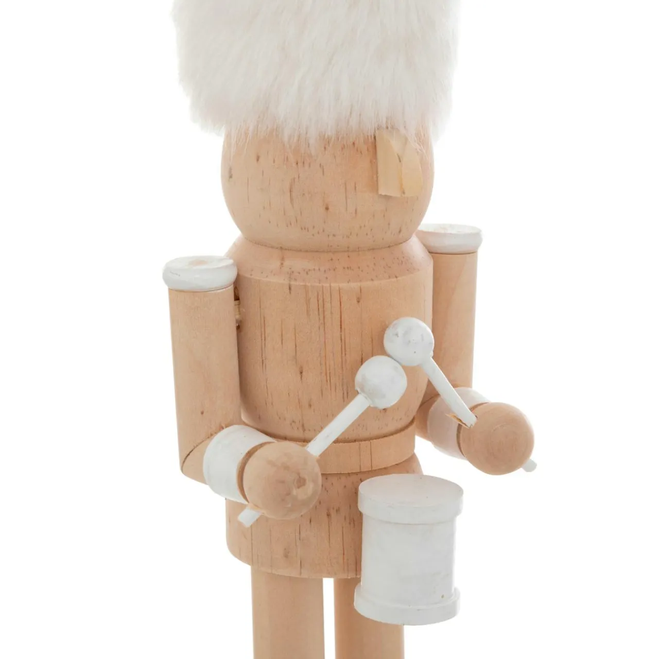 Père Noël, Animaux Et Personnage|JJA Casse-noisette en bois (H25 cm) Tambour battant Naturel