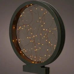 Déco Et Objet De Noël|Déco Et Objet Lumineux|KAEMINGK Cercle lumineux à piles 40 LED (H27 cm) Savoie Blanc chaud