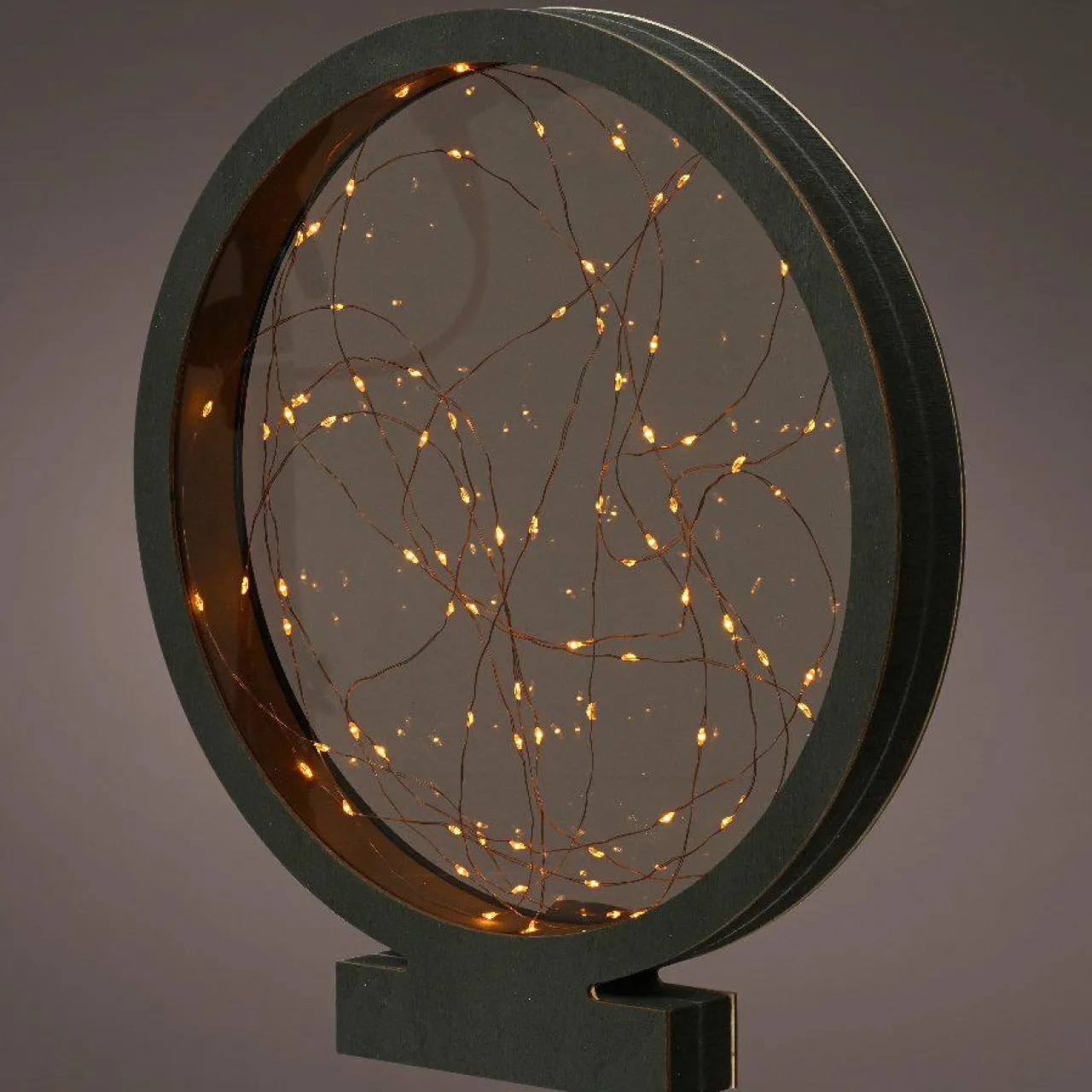 Déco Et Objet De Noël|Déco Et Objet Lumineux|KAEMINGK Cercle lumineux à piles 40 LED (H27 cm) Savoie Blanc chaud