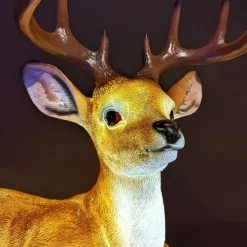 Personnage, Objet Grand Format|Déco Et Objet Lumineux|KAEMINGK Cerf lumineux fibre de verre 8 LED (H46 cm) Blanc chaud