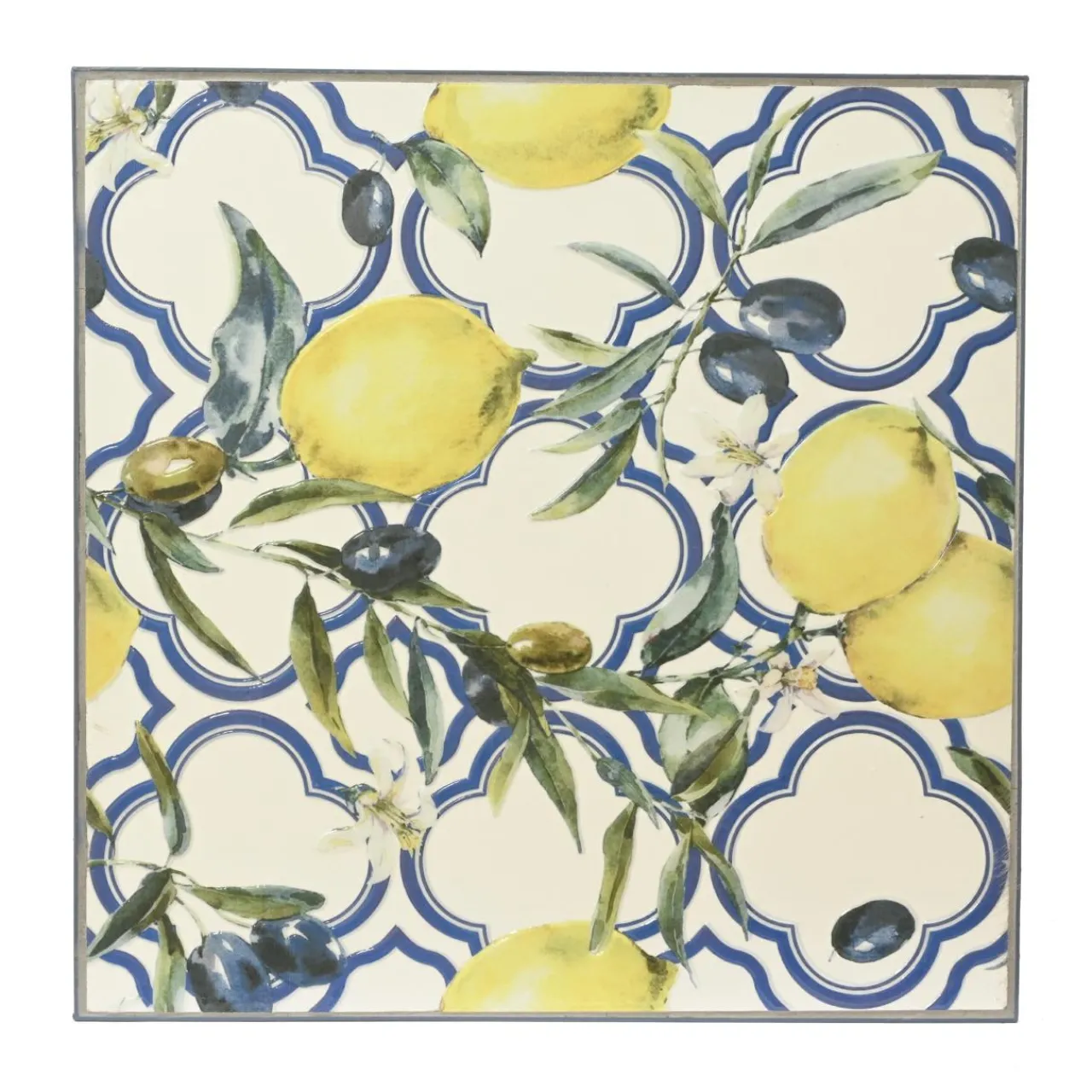 Chaise De Jardin|Salon De Balcon|EMINZA Chaise bistrot pliable en mosaïque Sorrento Bleu