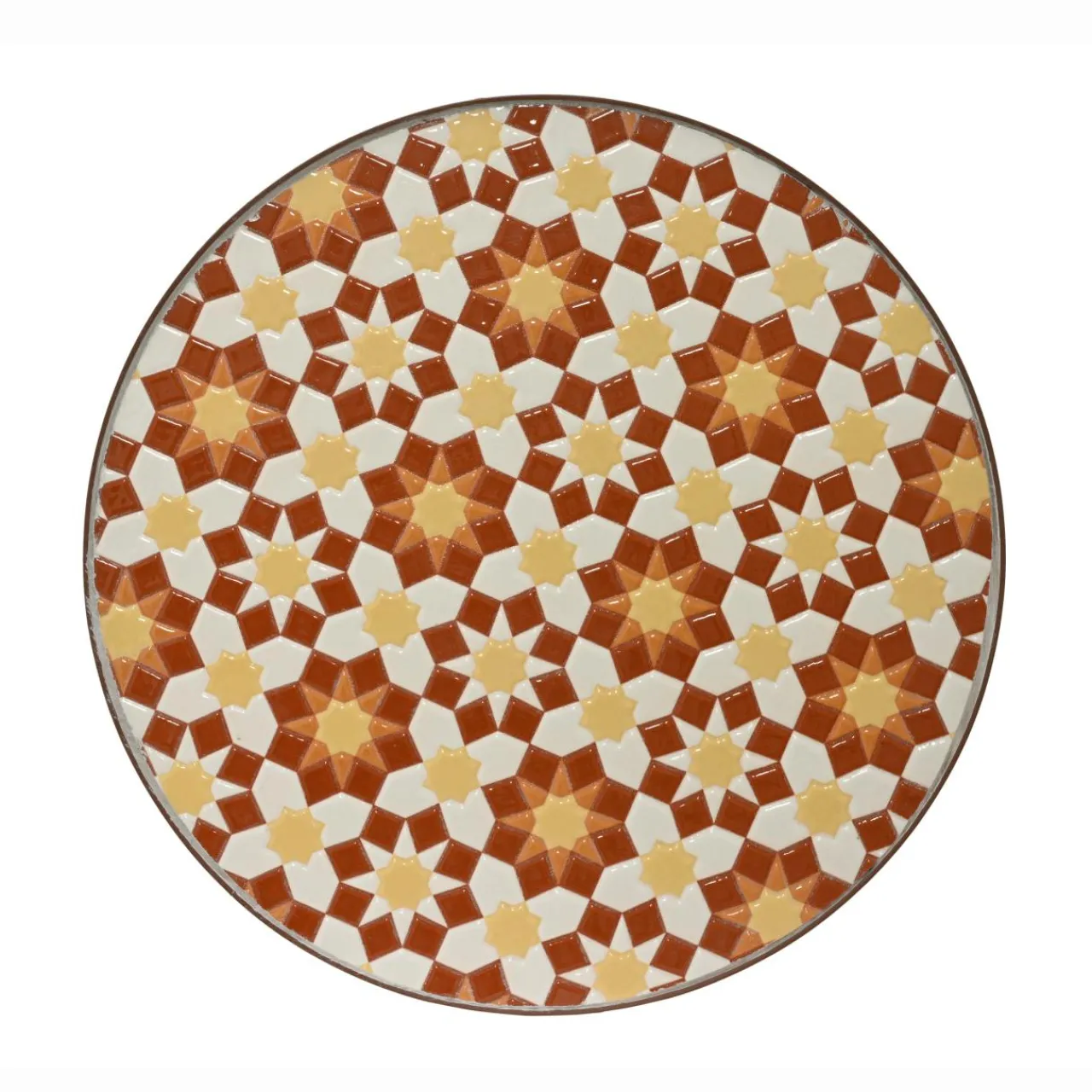 Chaise De Jardin|Salon De Balcon|EMINZA Chaise bistrot pliable en mosaïque Madrid Marron