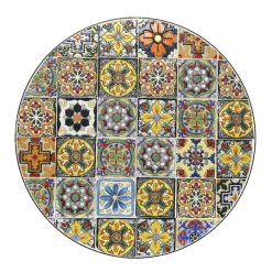 Chaise De Jardin|Salon De Balcon|#N/A Chaise de bistrot pliable en mosaïque Braga Multicolore