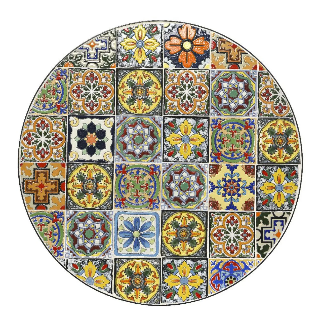 Chaise De Jardin|Salon De Balcon|#N/A Chaise de bistrot pliable en mosaïque Braga Multicolore