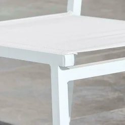 Chaise De Jardin|MOBELLIA Chaise de jardin aluminium empilable Murano he Blanc