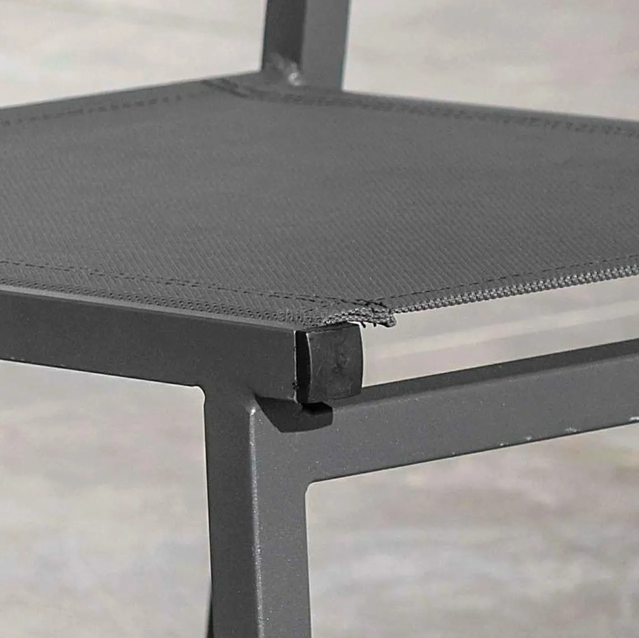 Chaise De Jardin|MOBELLIA Chaise de jardin aluminium empilable Murano Gris Anthracite