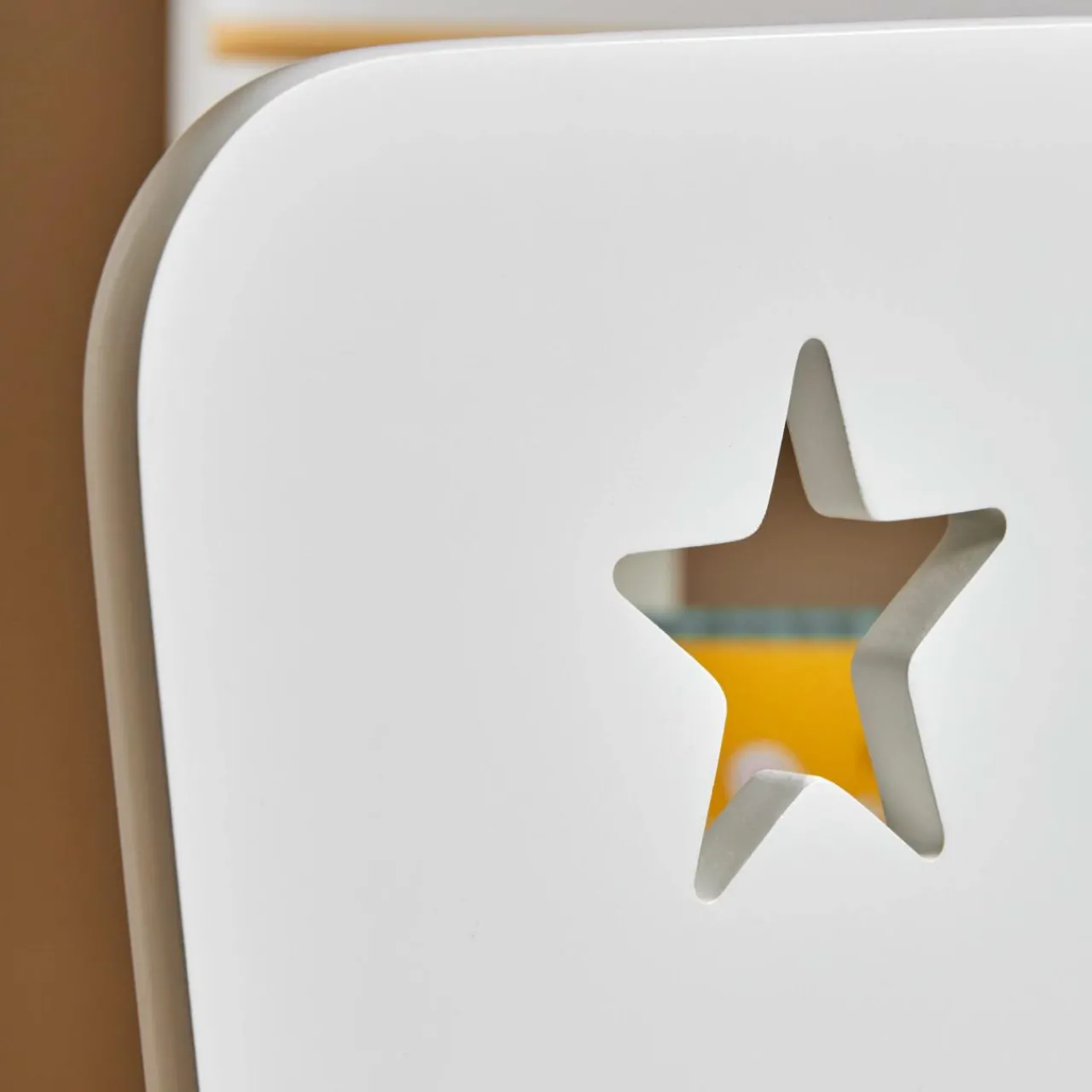 Petit Meuble Enfant|EMINZA Chaise enfant bois (H50 cm) Stars he Blanc