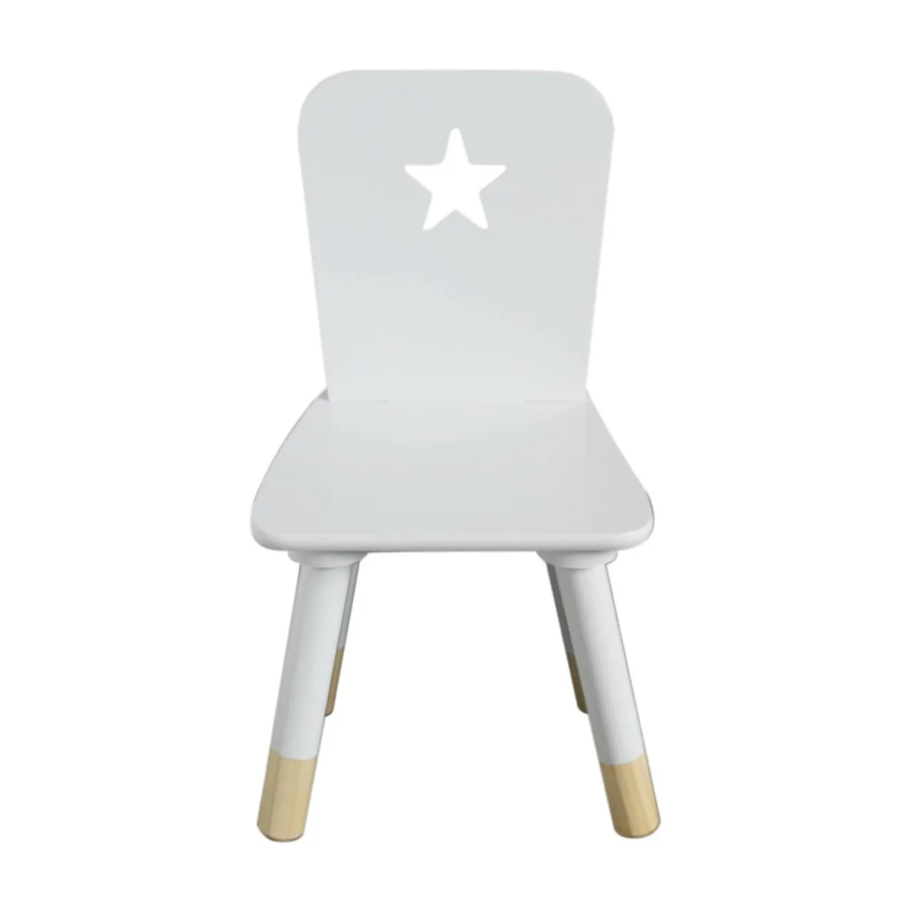 Petit Meuble Enfant|EMINZA Chaise enfant bois (H50 cm) Stars he Blanc