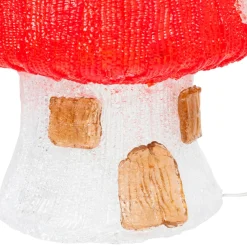 Déco Et Objet Lumineux|JJA Champignon lumineux solaire 30 LED (H21 cm) Forêt magique Blanc froid Rouge