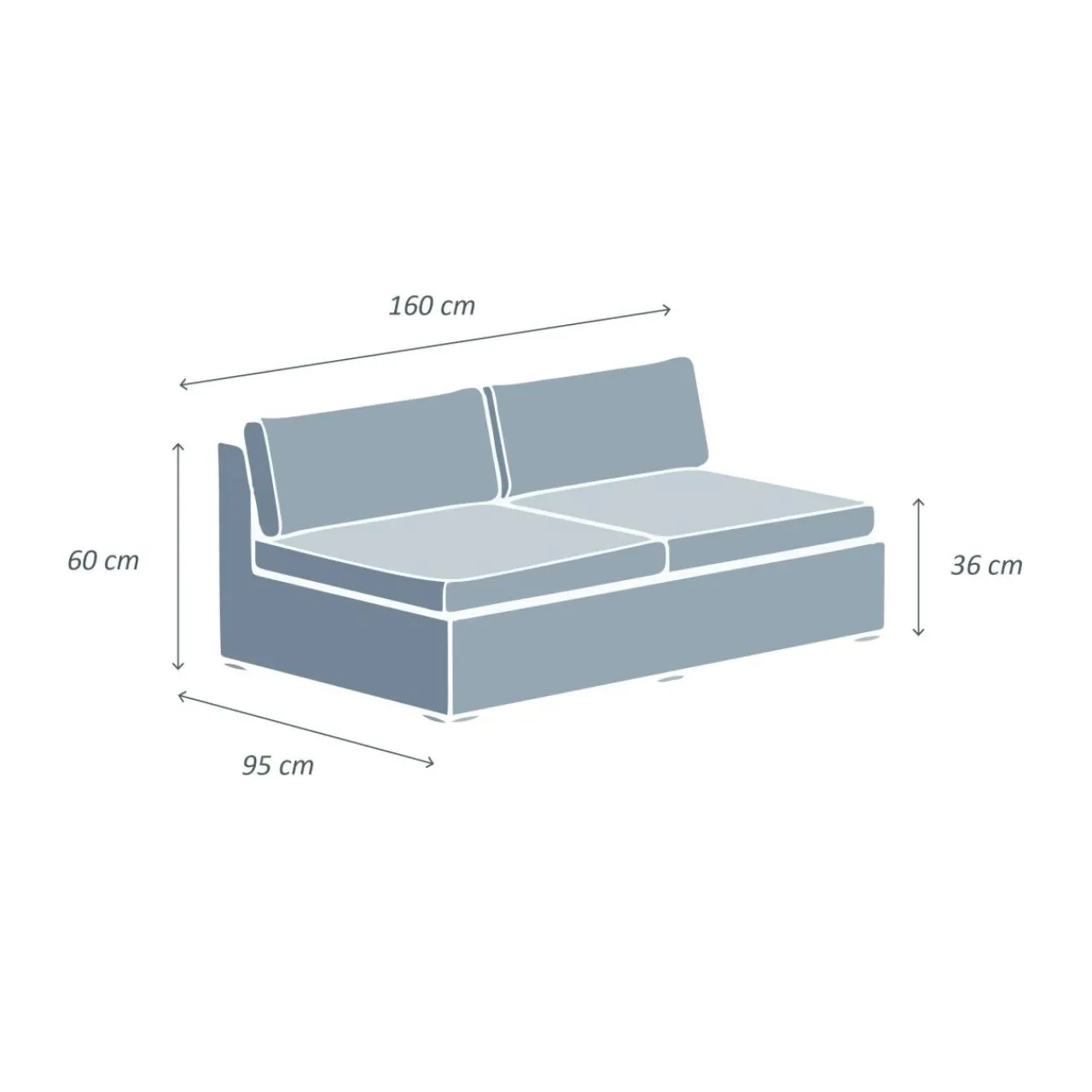 Canapé, Fauteuil Et Table Basse|MOBELLIA Chauffeuse de jardin en résine tressée 2 places Palma Blanc et taupe Tressé Blanc - Taupe
