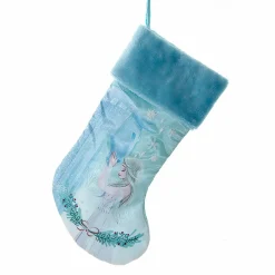 Bonnet, Chaussette Et Costume|Déco De Noël Disney|CHRISTMAS INSPIRATIONS Chaussette de Noël Disney (H48 cm) Elsa la Reine des neiges Bleu