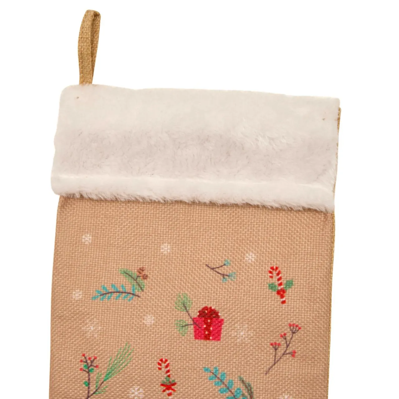 Bonnet, Chaussette Et Costume|JJA Chaussette de Noël en jute (H45 cm) Lutin et Père Noël Multicolore