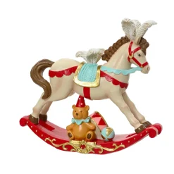 Déco Et Objet De Noël|KAEMINGK Cheval à bascule (H18 cm) Cirque de Noël Multicolore