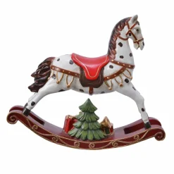 Déco Et Objet De Noël|KAEMINGK Cheval à bascule (H18 cm) Erland Féérie Marron