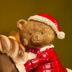 Déco Et Objet De Noël|KAEMINGK Cheval à Bascule (H20 cm) Petite ours de Noël Marron