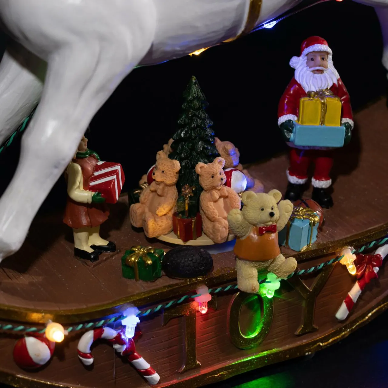 Déco Et Objet De Noël|Déco Et Objet Lumineux|KAEMINGK Cheval à bascule lumineux à piles 14 LED (H27 cm) Magie Multicolore