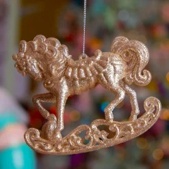 Décoration De Sapin|KAEMINGK Cheval à suspendre (H9 cm) Bascule Perle