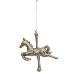 Décoration De Sapin|Feeric Lights & Christmas Cheval à suspendre (H11 cm) Manège Or