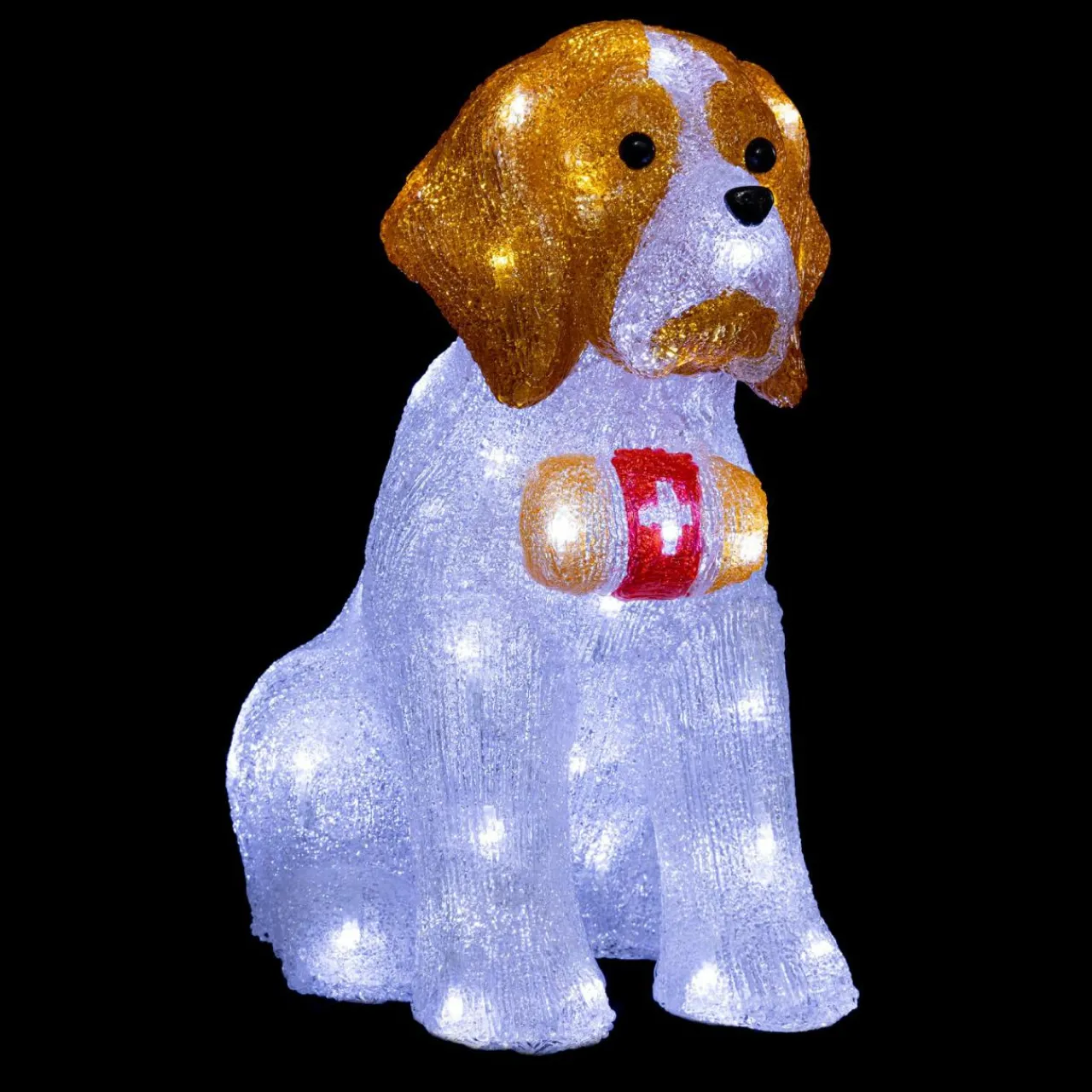 Déco Et Objet Lumineux|Feeric Lights & Christmas Chien lumineux 40 LED (H38 cm) Saint Bernard Blanc froid